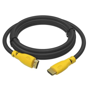 Кабель HDMI 2.0, Ultra HD 19М на 19М, 1 м., черный-желтый