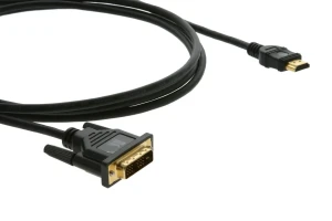 Кабель HDMI M на DVI M, 4.6 м., черный